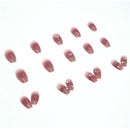 Girls Save Time Rhinestones False Nails Love Heart Shaped DIY Manicure Patch
