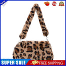 Portable Plush Shoulder Handbag Women Animal Print Underarm Bag Purse (6)