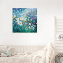 11CT Full Embroidery Daisy Bush Cotton Print Cross Stitch Kit Home Decoration
