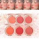 Breathable Face Mineral Pigment 6 Colors Blush Monochrome Blush Makeup Palette