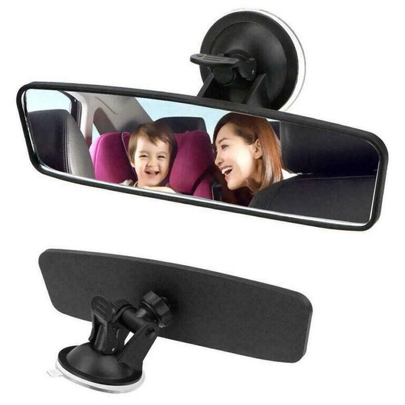360° Adjustable Car Interior Rear View Mirror w/ Suction Rearview Stick Cup W2K2
