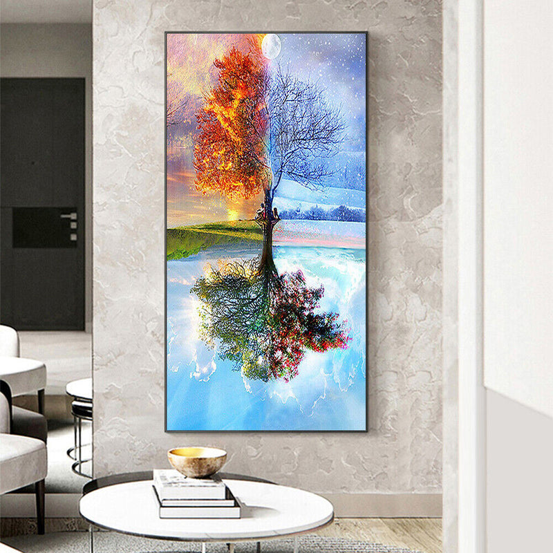 Tree 5D DIY Full Round Drill Diamond Painting Rhinestones Embroidery Kits Craft