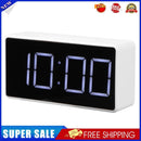 LED Digital Alarm Clock with USB Port Snooze Table Electronic Clock (White)
