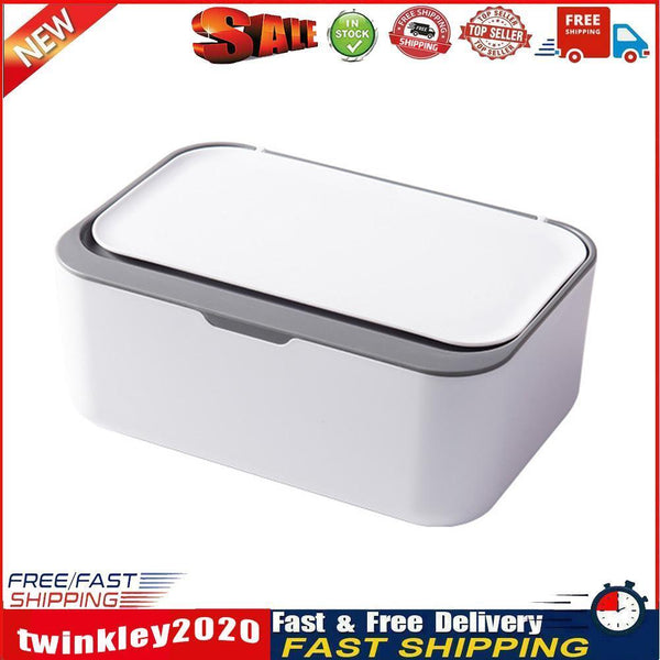 Wet Wipes Storage Box with Lid Home Tissue Dispenser Napkin Case (Grey) Newly
