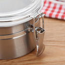 Tea Tin/Storage Jar, Round, Stainless Steel, Sealed, with Buckle 6