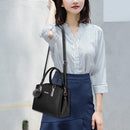 Large Capacity Women Pompom Sling Bag PU Handbag Girl Shoulder Bags (Black)