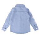 Autumn Unisex Fashion Children Turn Down Collar Pockets Denim Coat(1-2T)-18