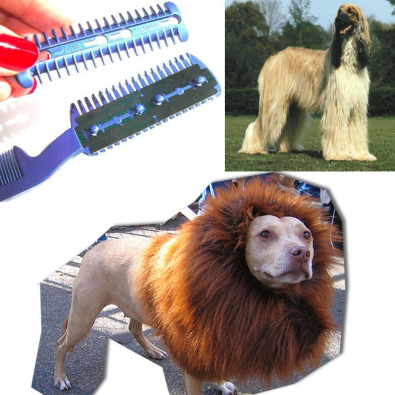 Pet Hair Trimmer Grooming Comb Cutting Remover Brush Pet Cat Accessories
