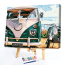 Bus Motorcycle Oil Paint By Numbers Kits DIY Handpainted on Canvas Wall Pictures
