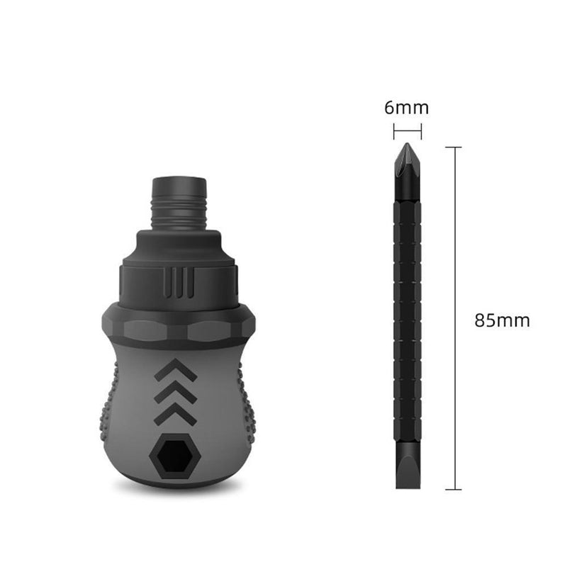 Ratcheting Double-Head Screwdriver Phillips Slotted 2 in 1 Mini Accessory
