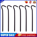 6pcs Tent Nails 18cm Aluminium Stake Pegs Camping Fixed Ground Nail (Black)