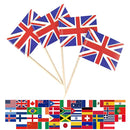 #A Wooden Toothpicks Fruit Sticks Disposable Paper National Flag Food Insert