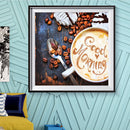 5D DIY Morning Coffee Cup Full Round Diamond Painting Mosaic Abstract Pictures
