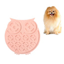 Dog Feeding Lick Mat Cat Feeder Licking Pad Slow Food Feeder Bowls (Pink) Newly