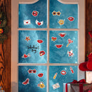 PVC Decals Glass Window Door Valentine Day Removable Love Lipstick Gift Stickers