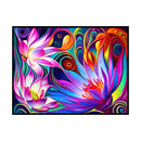 Full Cross Stitch 11CT Cotton Thread DIY Lotus Stamped Needlework Craft Home Art