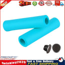 Mountain Bike Handlebar Grips Cover Soft Bicycle Handle Grips Set (Blue) Newly