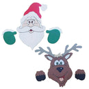 Banner Christmas Garden Ornaments Santa Claus Penguin Elk Fence Decorations