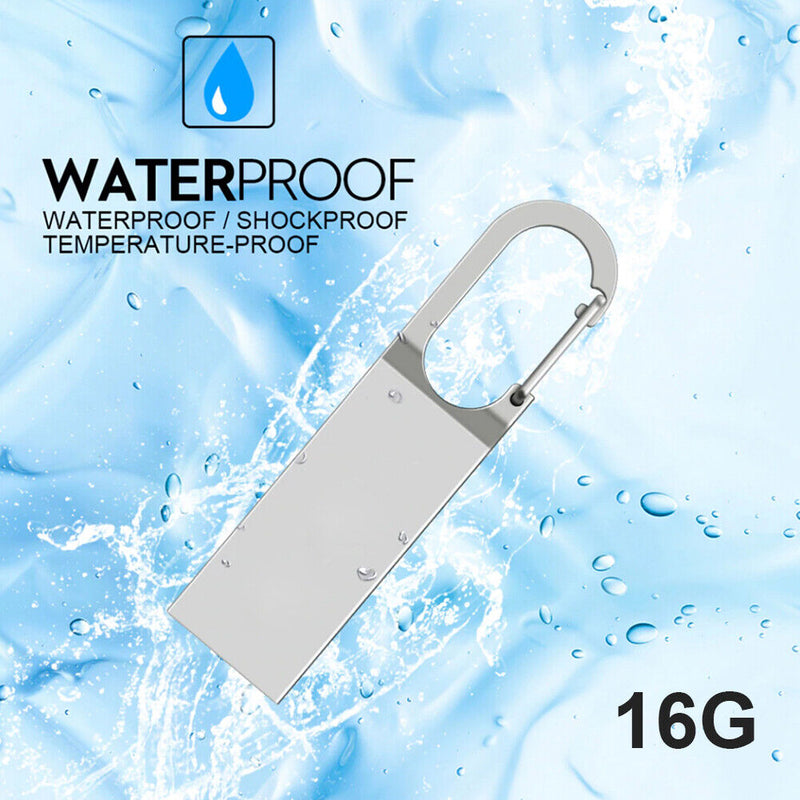 Metal USB 2.0 Flash Drive 8GB/16GB/32GB/64GB/128GB Key Ring U Stick Pendrives