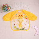 Cartoon Waterproof Unisex Baby Feeding Long Sleeve Art Apron Animal Bibs(F)