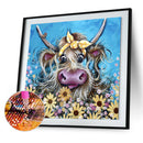 5D DIY Full Round Drill Diamond Painting Cattle Flowers Kit Art Craft Decor