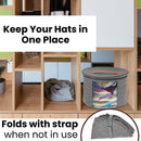 Felt Storage Box Large Travel Hats Organizer Bucket Clothes Storage Bins