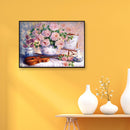 DIY Pink Rose Full Drill Round Diamond Painting Mosaic Kit Flower Picture Decor