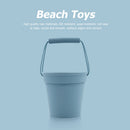 Silicone Beach Toys Digging Sand Tools Container Toys Storage Bucket (A)
