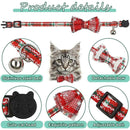 Cat Collar Tartan Plaid Bow Tie Check Adjustable Pet Collars UK Puppy Cat H0J9