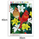 Birds Blooms 5D DIY Diamond Painting Embroidery Kits Needlework Set(6919)
