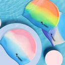 Free Size Swimming Cap Elastic Silicone Pool Bathing Hats Flexible Durable