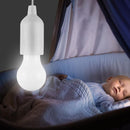 LED Hanging Light Bulb Battery Powered Colorful Pull Cord Bulbs (White) Newly
