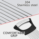 Stainless Steel Onion Fork Pine Meat Tomatoes Cutting Safe Auxiliary Holder Kitchens