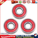 10pcs 608rs Deep Groove Wheel Bearings Skateboard Scooter Car Shafts (Red) Newly
