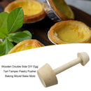 DIY Egg Tart Tamper Double Side Wooden Cake Pusher Baking Shaping Egg Tart