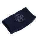 1 Pair Antiskid Baby Kneepads Protector Soft Crawling Leg Warmers(Navy Blue