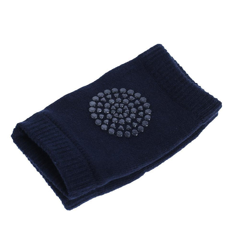 1 Pair Antiskid Baby Kneepads Protector Soft Crawling Leg Warmers(Navy Blue