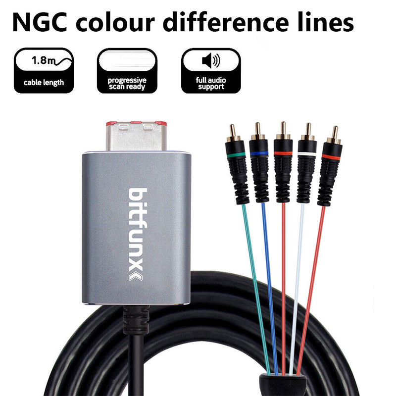 1.8m HD Component Video 5RCA YPbPr Cable for Nintendo GameCube NGC Digital