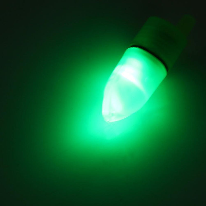 10pcs Fishing Rod Tip LED Lights for Twin Bell Electric Bite Alarm (Green) Newly