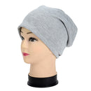 Solid Color Men Women Beanie Hat Warm Winter Hip Hop Skullies Cap (Grey)