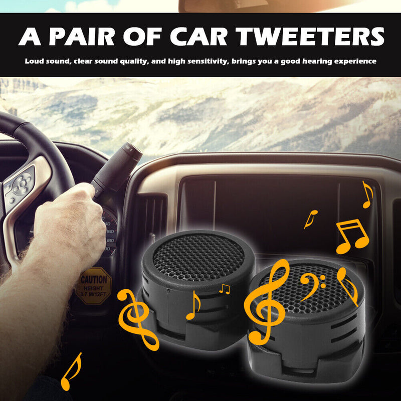 Car Tweeters Mini High Frequency Car Audio Loudspeakers Universal TP-005A 2 Pack