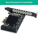 PCIE SATA 3.0 Expansion Card 6Gbs Internal Converter (1X PCIE to 10 Port) Newly