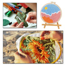 DIY Russian Poking Embroidery Hoop Soft Yarn Punch Needle Sewing Needlework Kit