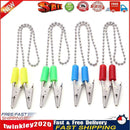 Napkin Holder Dental Lab Bib Crocodile Clips Flexible Metal Ball Chain  Newly