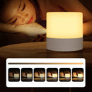 LED Night Light 7 Colors USB Bedside Living Room Table Lamp (Remote White) Newly