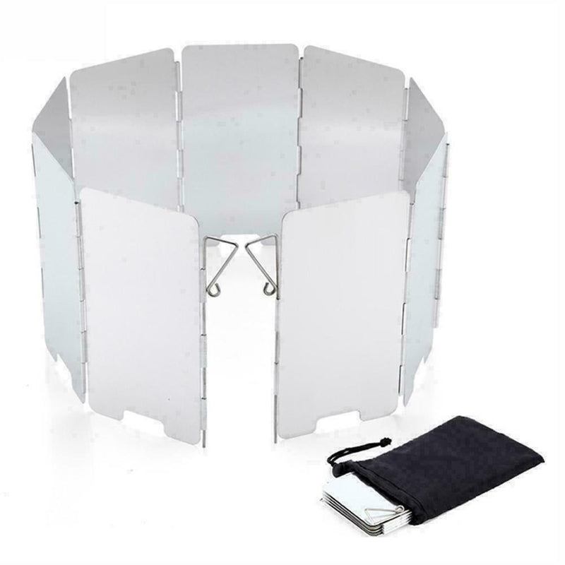 Stove Wind Deflector 9Plates Foldable Camping Cook Wind G X7T4 K9U9 S3Q0