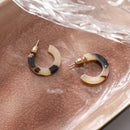 Gift Round Fashion Elegant Acrylic Earring C-Shaped Hoop Earrings Geometric