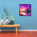 Rhinestone Embroidery Mosaic Purple Snow Mountain Diamond Painting Wall Decor