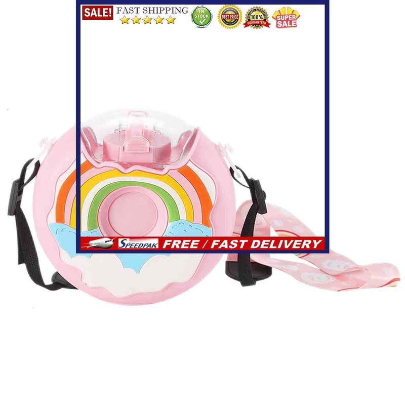 Donut Water Bottle - BPA Free & Leak Proof Sports Cup with Straw for Kids 3