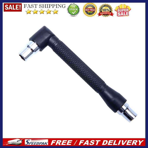 L-shaped Angle Two End Magnetic Steel Socket Wrench 1/4 Screwdriver Bit Hol